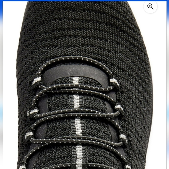 Women's Bungee ATHLETIC Slip-on Sneakers Knit SIZE 9 Wide BLACK WHITE - Picture 9 of 13